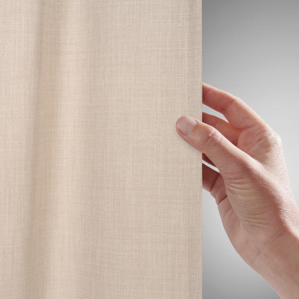 Fertigvorhang Leo Sandfarben ca. 135x300cm - Sandfarben, MODERN, Textil (135/300cm) - Premium Living