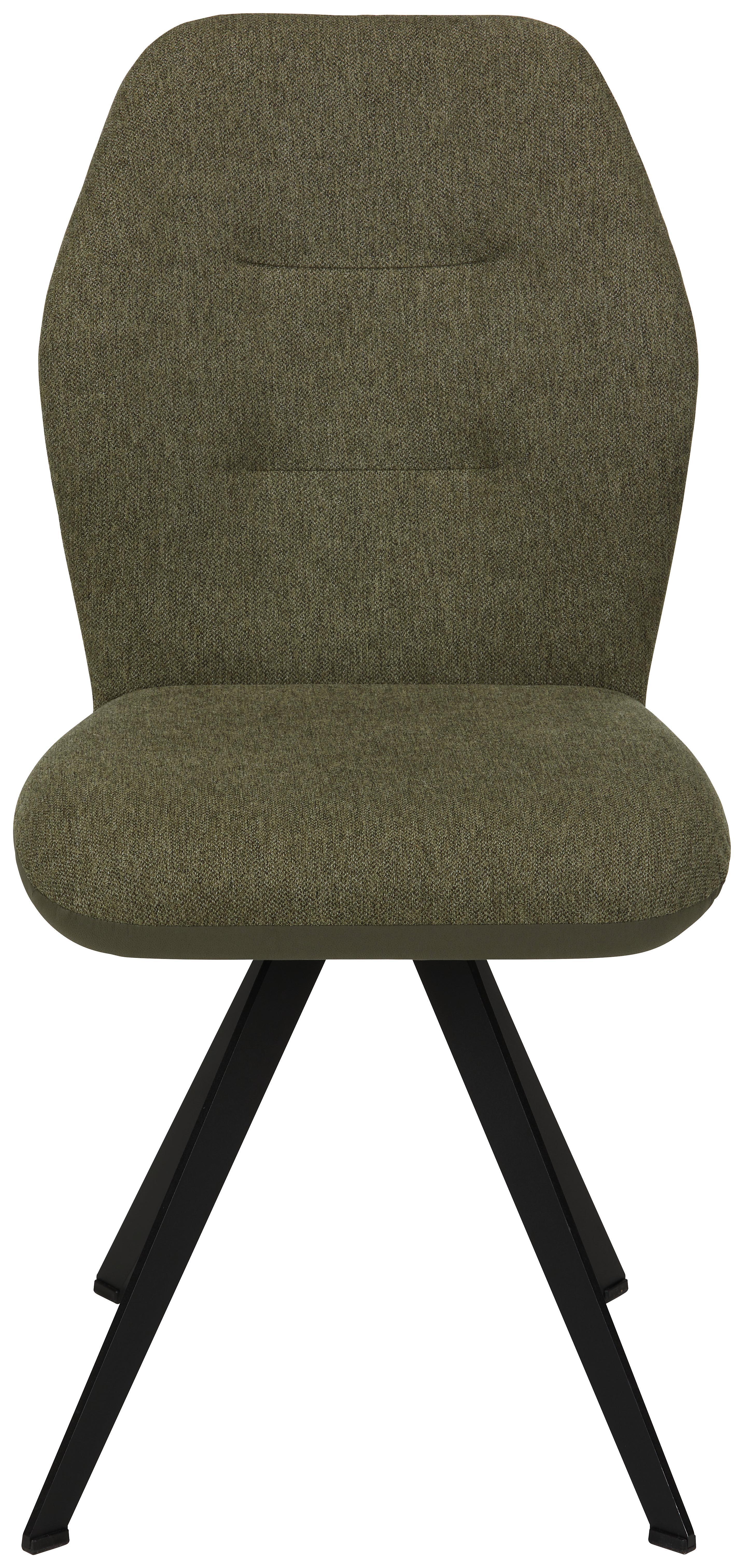Stuhl Storm in Grün - Grün, Modern, Textil/Metall (48/96,5/63cm) - Premium Living