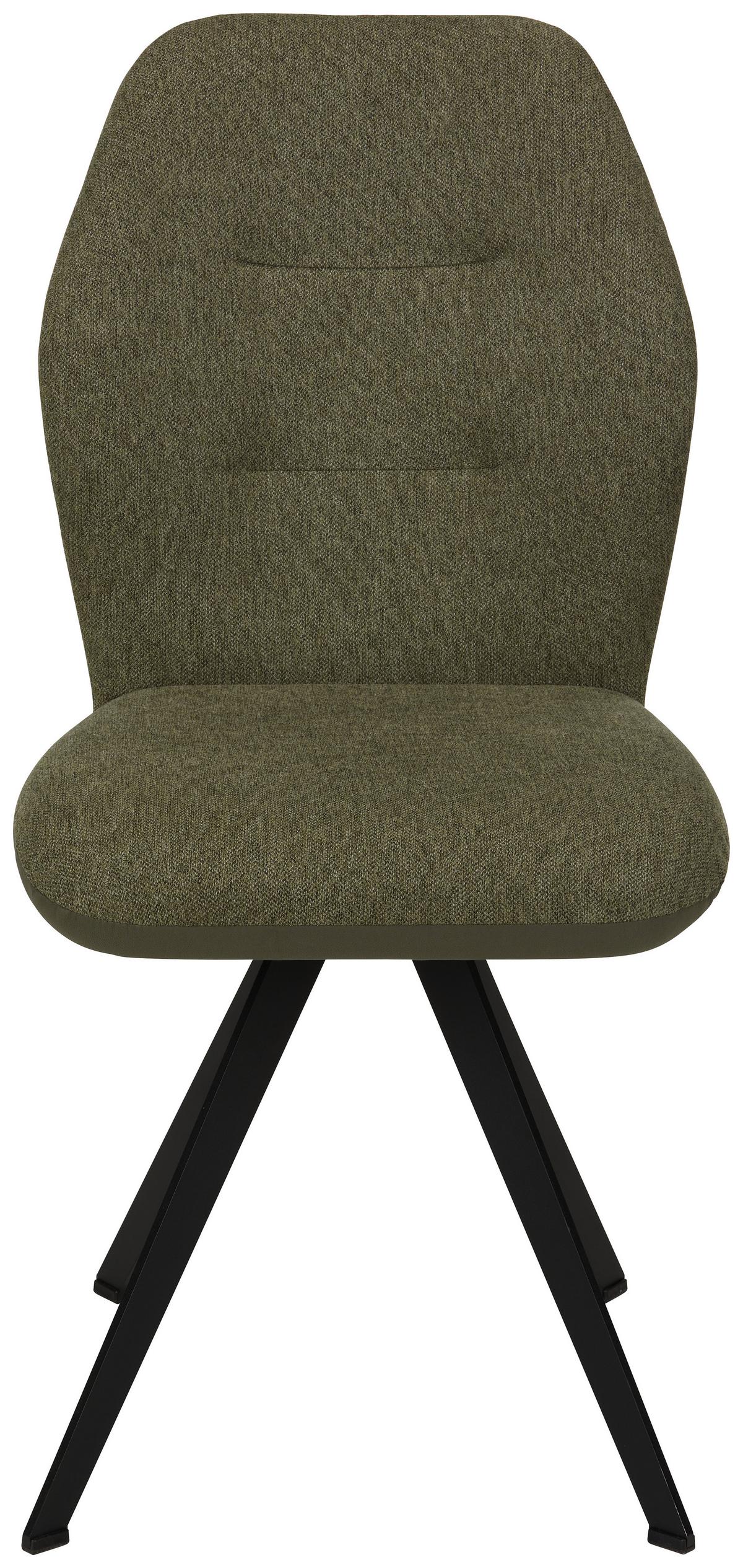 Stuhl Storm in Grün - Grün, Modern, Textil/Metall (48/96,5/63cm) - Premium Living