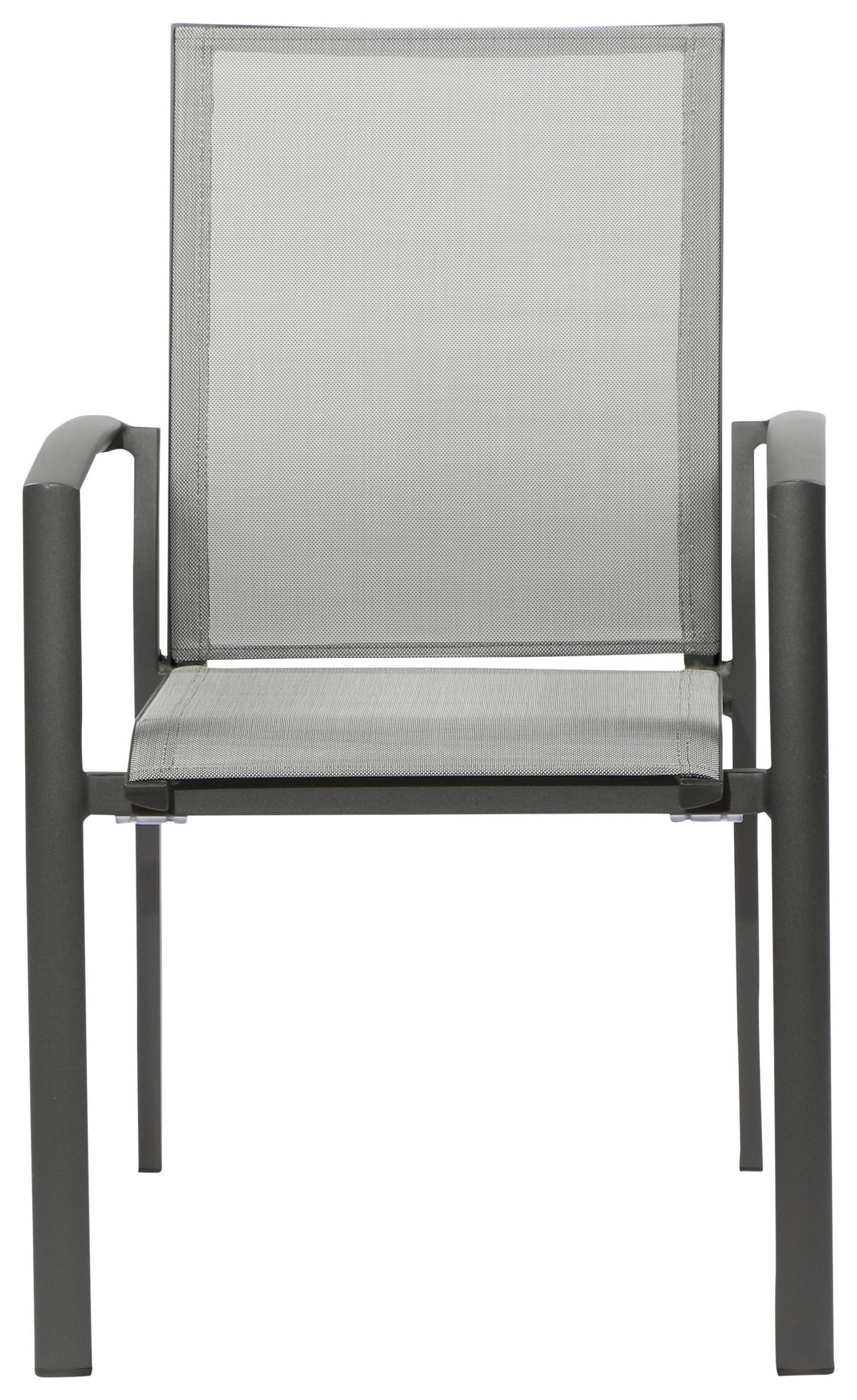 Loungegarnitur 5-tlg Velia aus Metall - Anthrazit/Schwarz, KONVENTIONELL, Keramik/Textil - Siena Garden