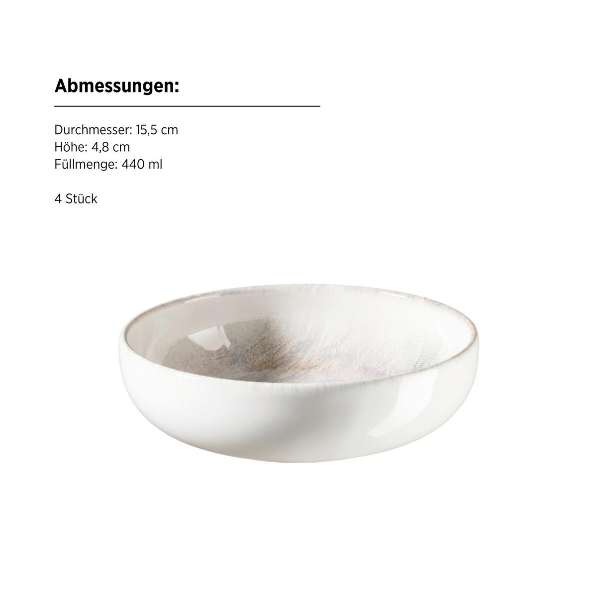 Müslischalenset 935635 - Weiss/Lila, Basics, Keramik (15,5/4,8cm) - Mäser