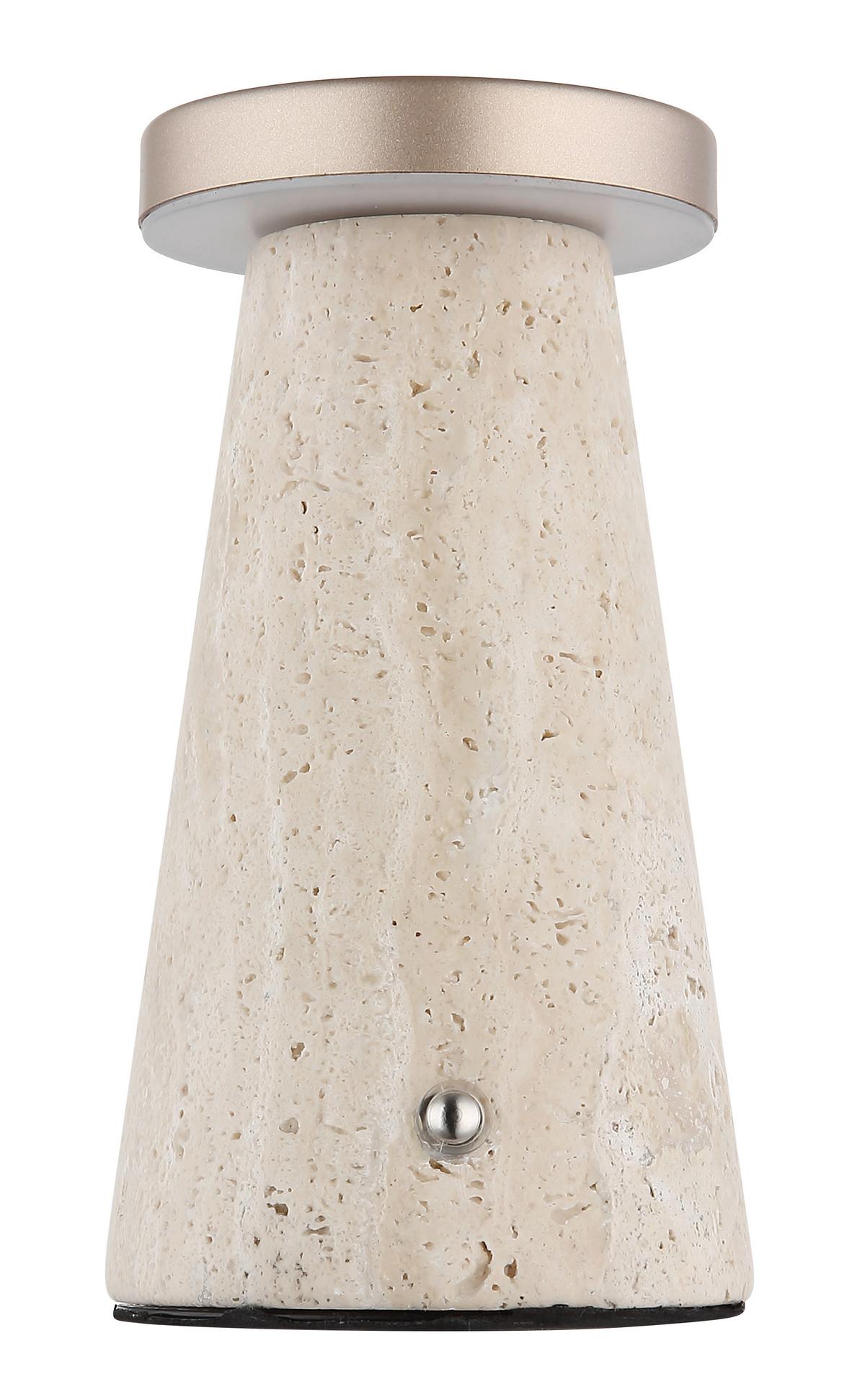 Stolna Punjiva Svjetiljka Adina - bijela/siva, Design, kamen/metal (9/16cm) - Globo