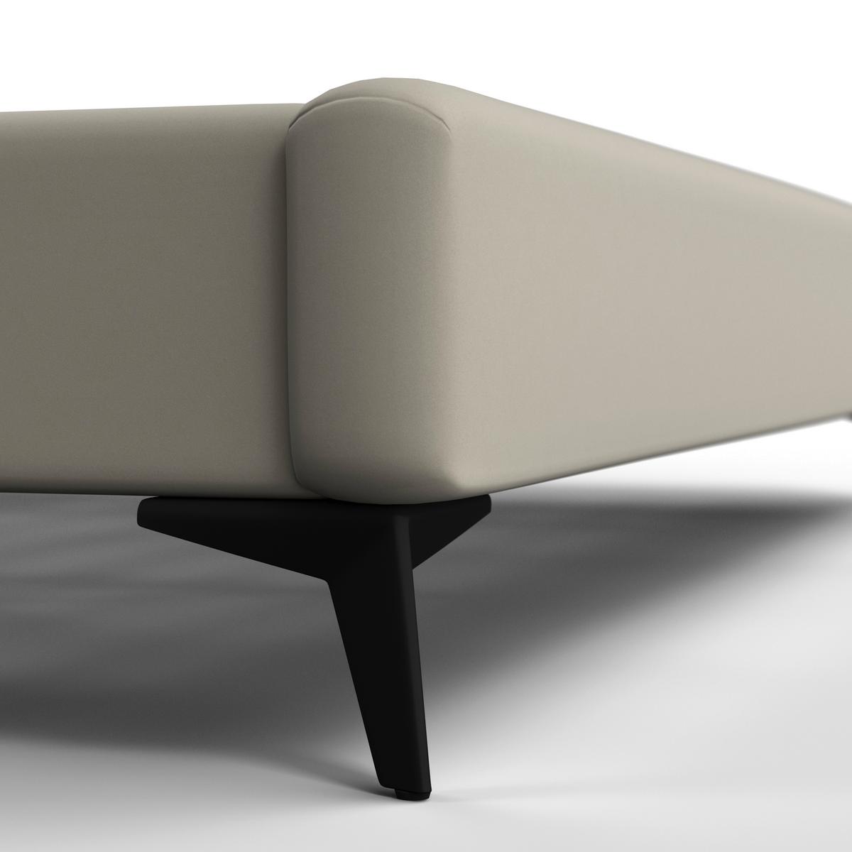 Polsterbett Sleepy ca. 180x200 cm Beige - Beige/Schwarz, Modern, Holz/Holzwerkstoff (180/200cm) - Bessagi Home
