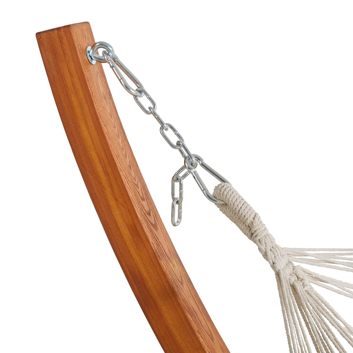 HAMAK CIARA - beżowy/brązowy, Lifestyle, drewno/tkanina (320/120/120cm) - Ambia Garden