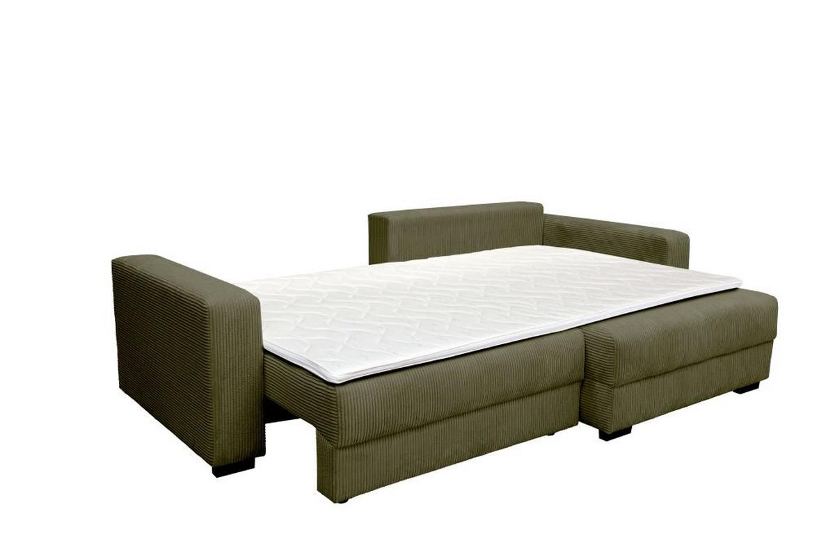 Kutna Garnitura Xela - Khaki/crna, Moderno, tekstil (265/170cm) - Modern Living