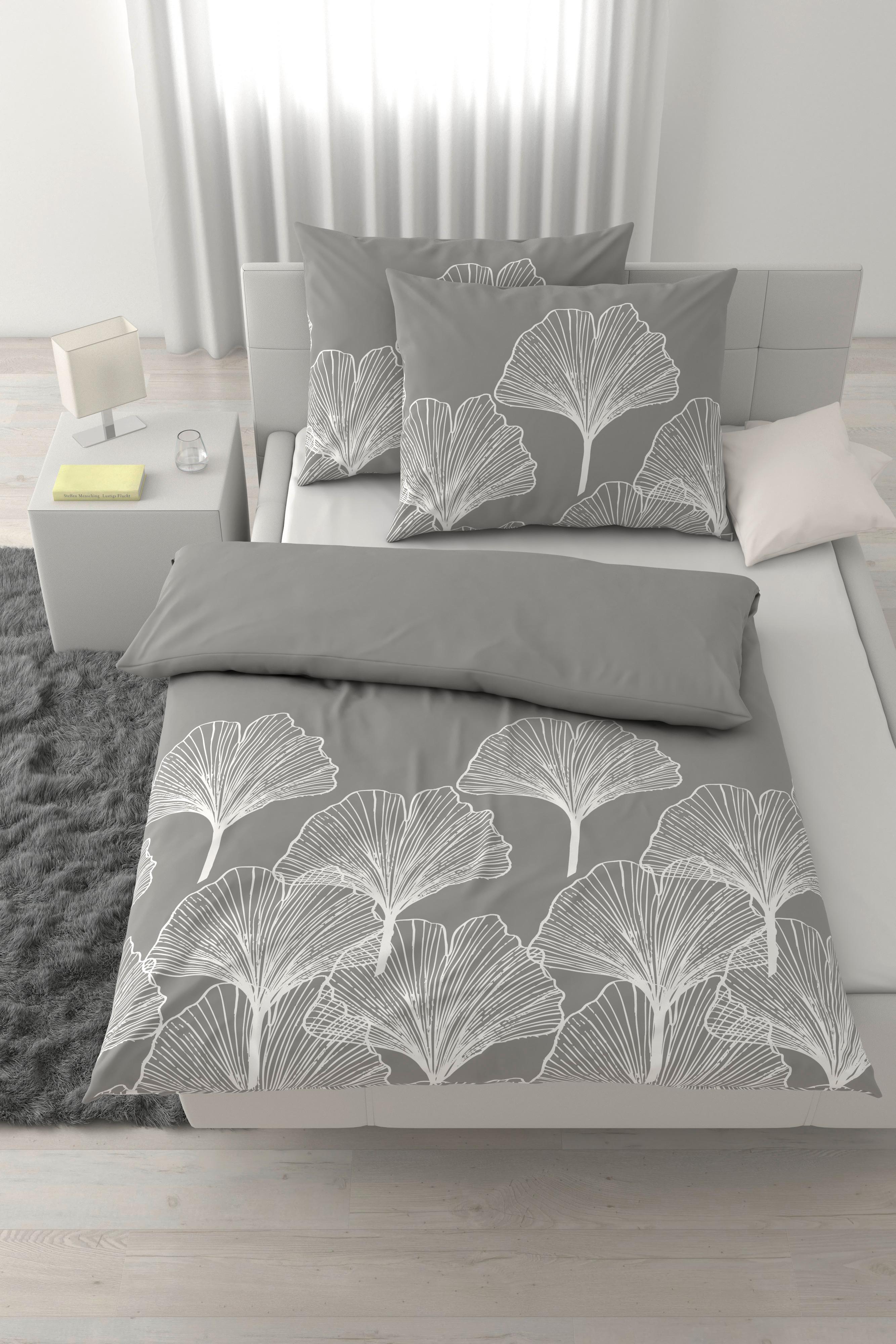 Lenjerie de pat Noa cca. 200x220/2x50x70cm - alb/gri, textil (200/220cm) - Mömax