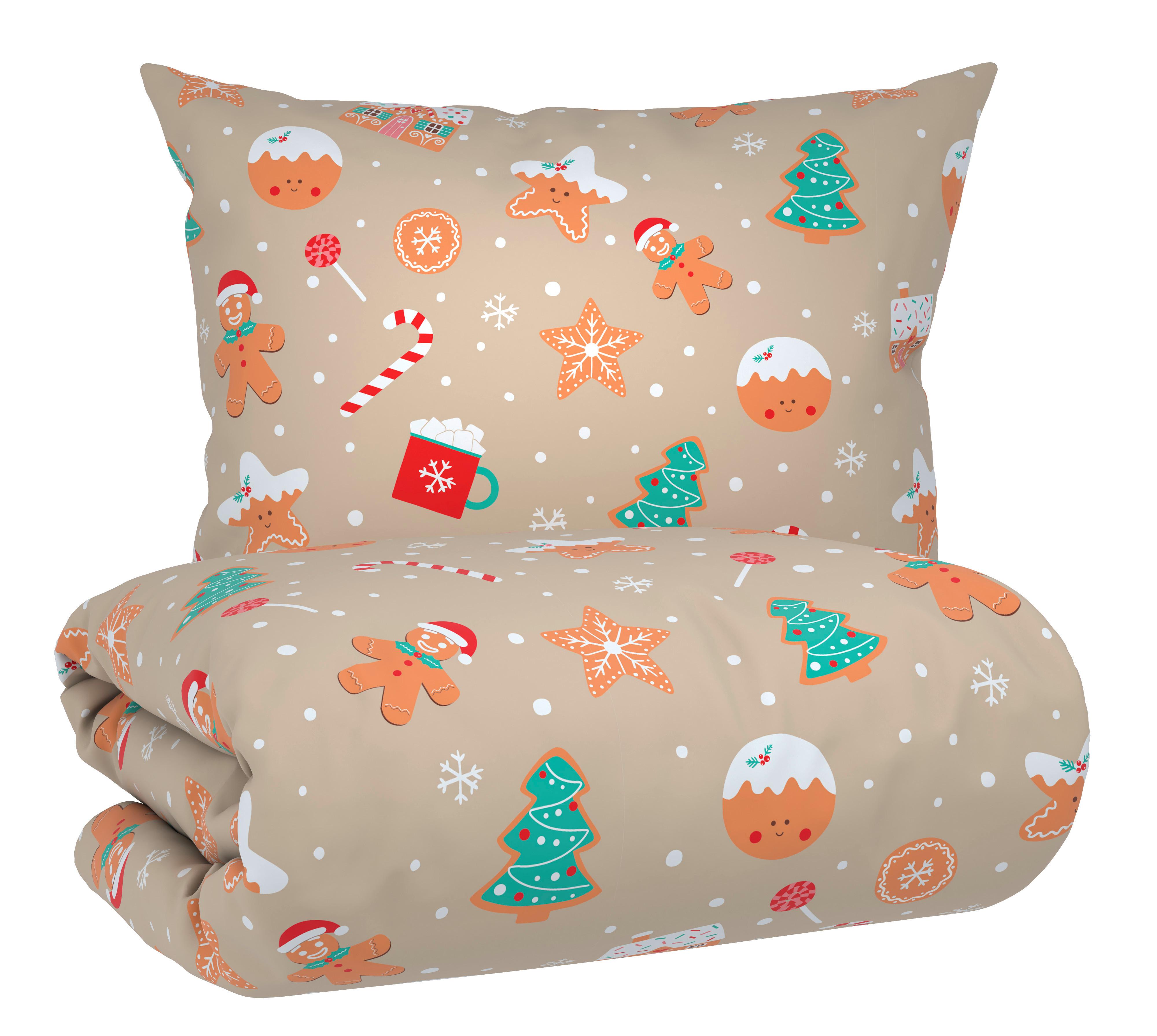 Posteljina Lebkuchen 140x200/60x80cm - višebojno, tekstil (140/200cm) - Mömax
