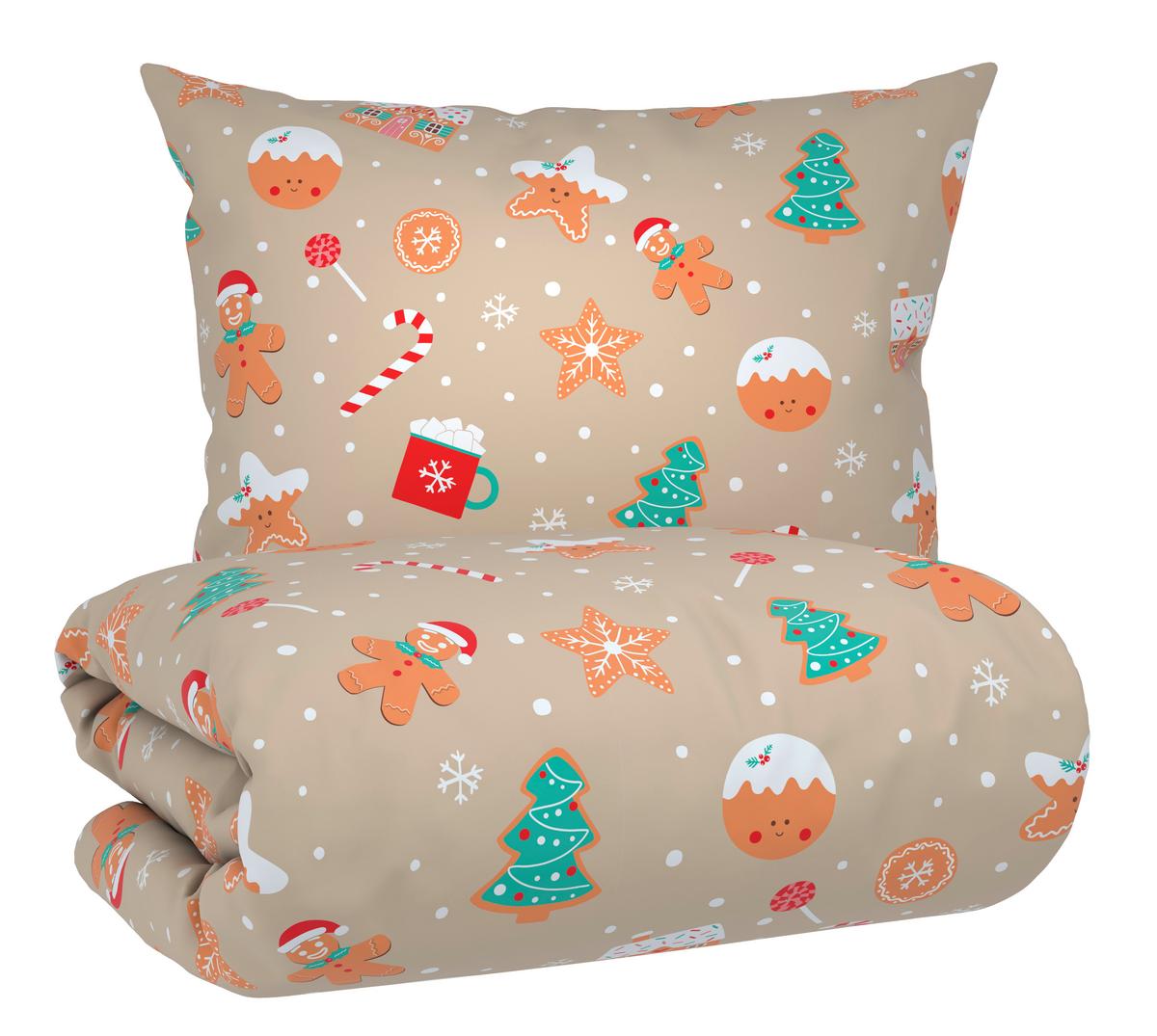 Posteljina Lebkuchen 140x200/60x80cm - višebojno, tekstil (140/200cm) - Mömax