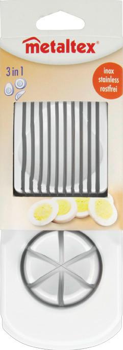 Tojásszeletelő Eggy 3in1 - fehér, műanyag
