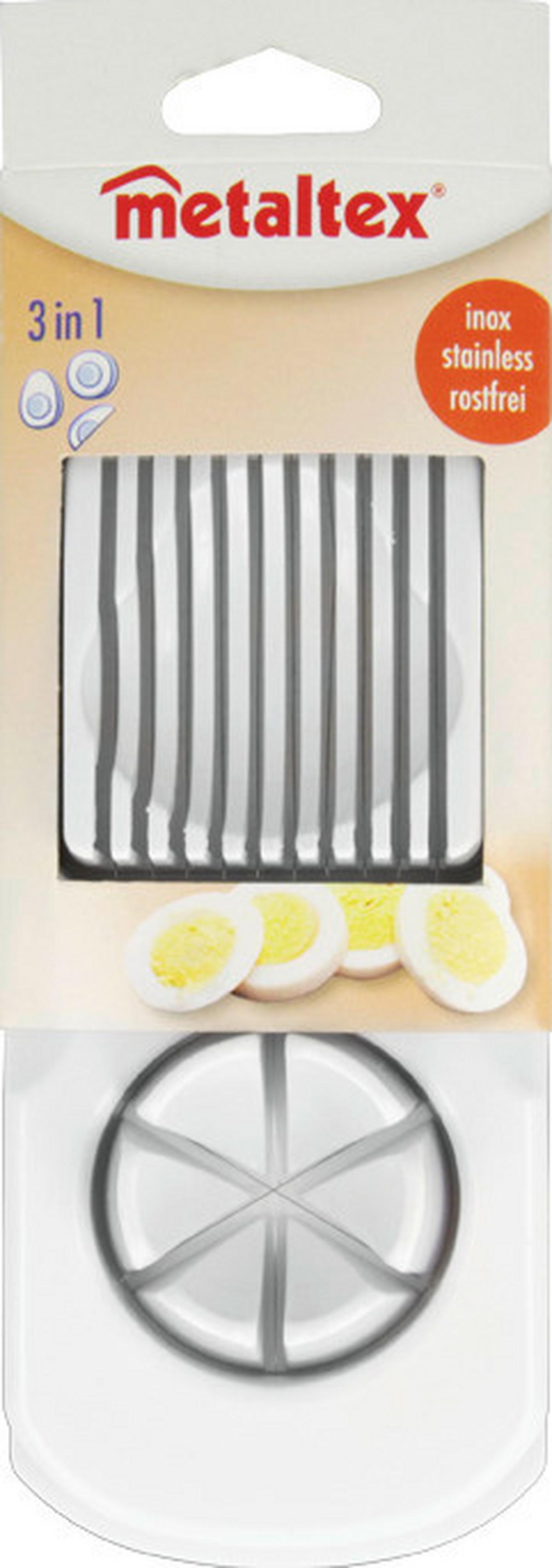 Tojásszeletelő Eggy 3in1 - fehér, műanyag