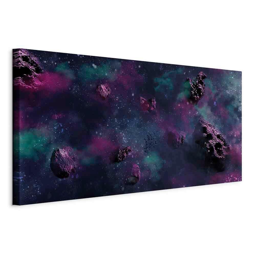Slika Na Platnu Endless Space - vijolična/temno modra, Basics, tekstil/les (120/60/1,2cm) - artgeist