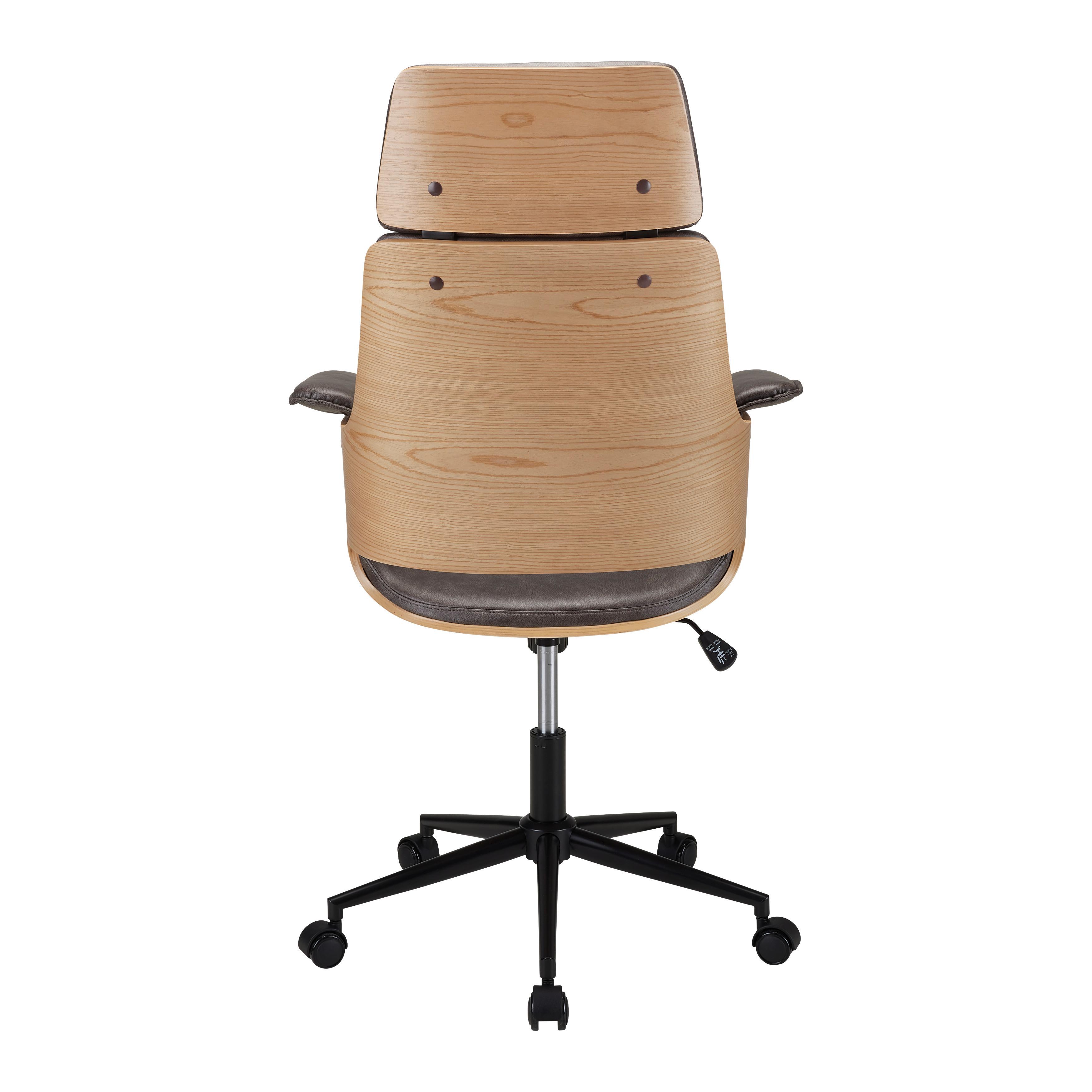 Chefsessel Josef Naturfarben/Cappuccino - Schwarz/Naturfarben, KONVENTIONELL, Holz/Kunststoff (67/123/64cm) - Premium Living