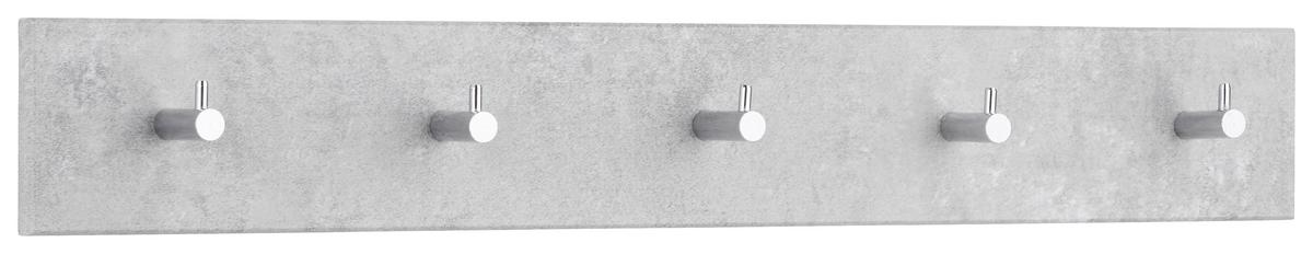Stenski Obešalnik Eddy 5, Siva - siva, leseni material (57/8/5cm) - Mömax