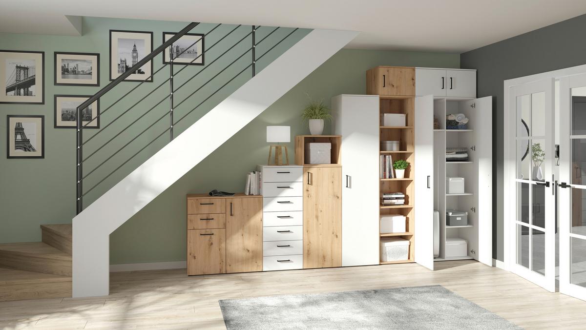 Felsőpolc Multistauraum - fehér, Modern, faalapú anyag (80/35/40cm) - Carryhome