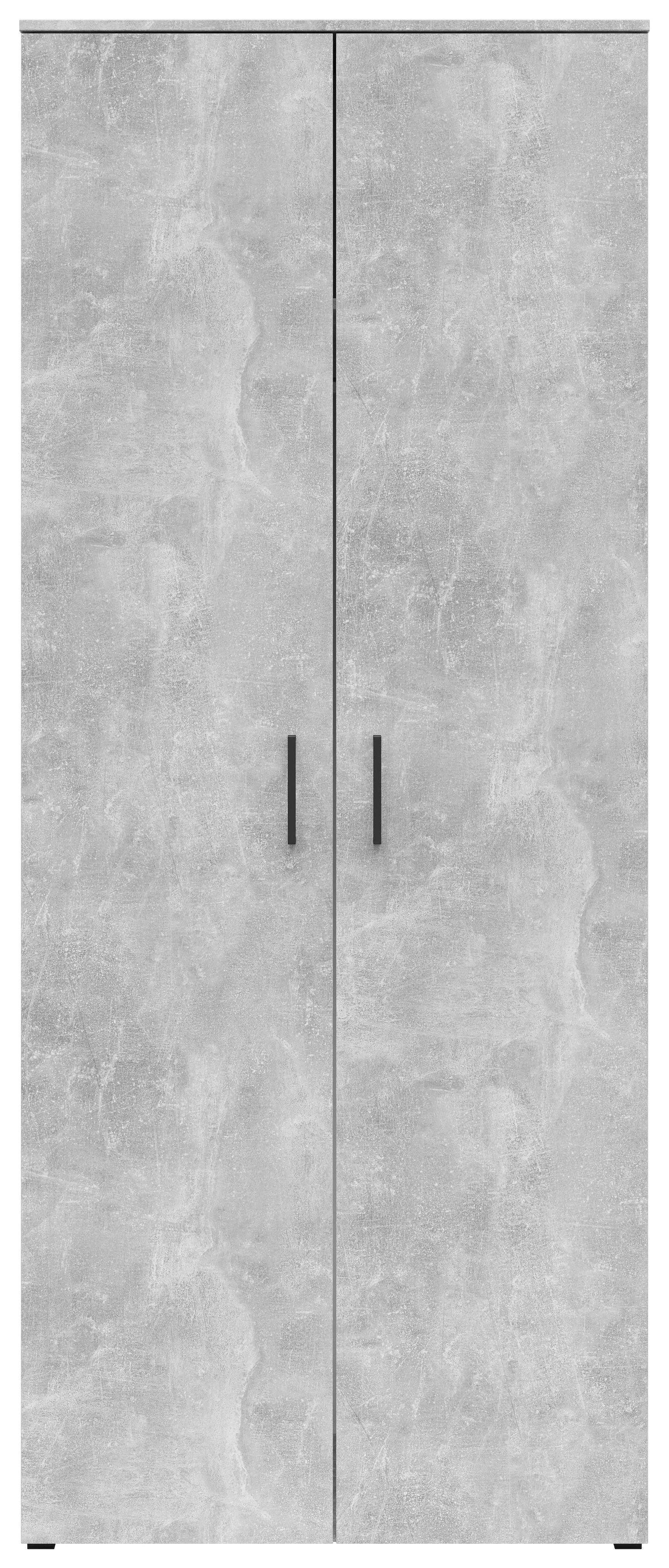 Schrank Multistauraum Grau - Schwarz/Grau, MODERN, Holzwerkstoff/Kunststoff (80/195/52cm) - Mömax
