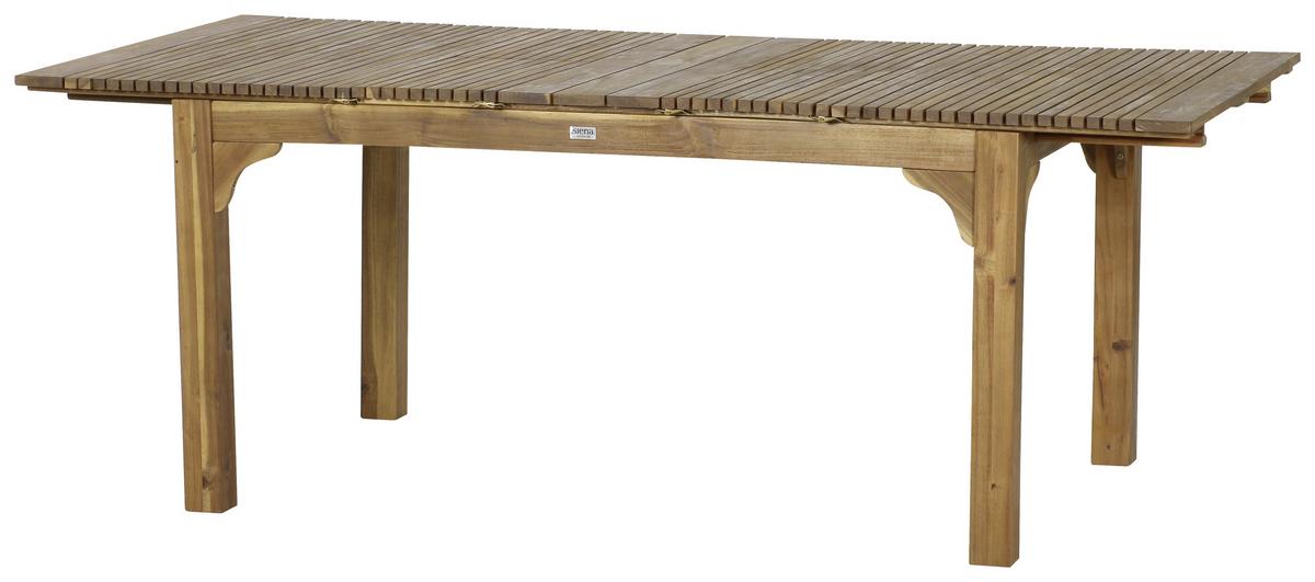 Gartentisch ausziehbar Echtholz L: 150-200 cm - Akaziefarben, KONVENTIONELL, Holz (150/100/74cm) - Siena Garden