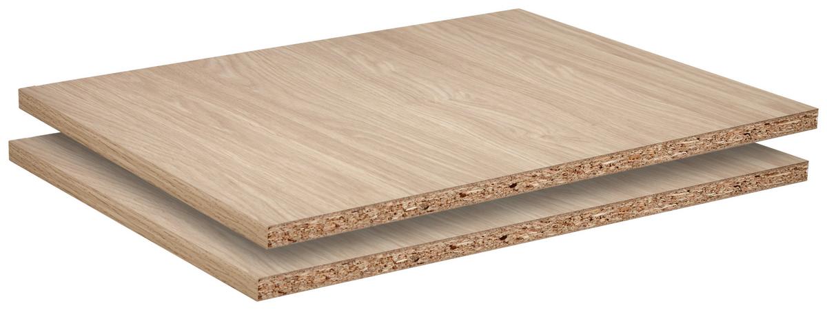 Set Polica Unit - boje hrasta, Moderno, drvni materijal (42,4/1,8/55cm) - Based