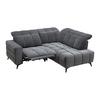 SOFFA PARIS - mörkgrå/svart, Klassisk, metall/trä (215/85/182cm) - Mömax