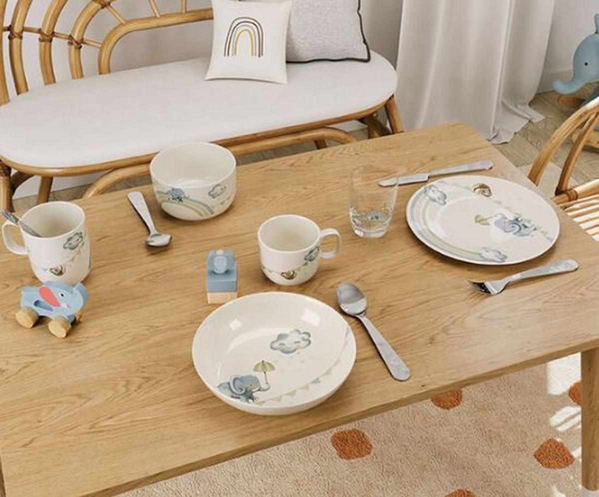 ZESTAW NACZYŃ DLA DZIECI WALK ELEPHANT VILLEROY&BOCH - różnokolorowy, Basics, ceramika (26,5/13,5/24cm) - Villeroy & Boch