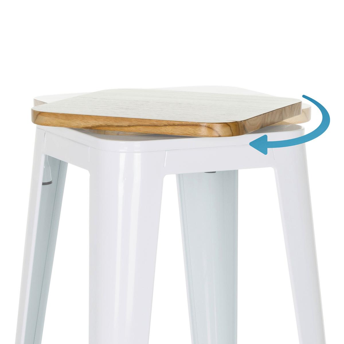 Barski Stol Vantaggio High Ws, Bela - bela, Moderno, kovina/les (44/77/44cm) - MID.YOU