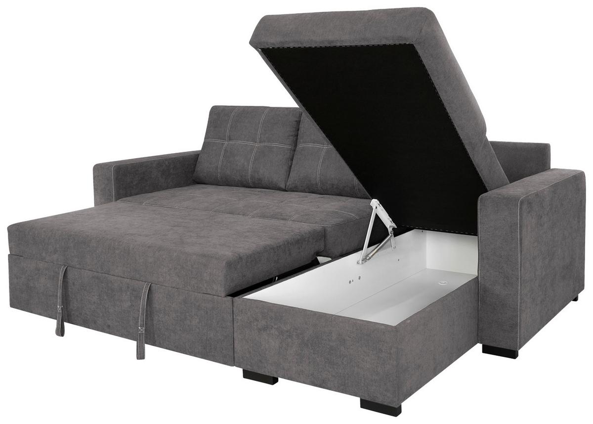 Canapea modulară TURIN - gri închis, Design, plastic/lemn (239/87/160cm) - Modern Living