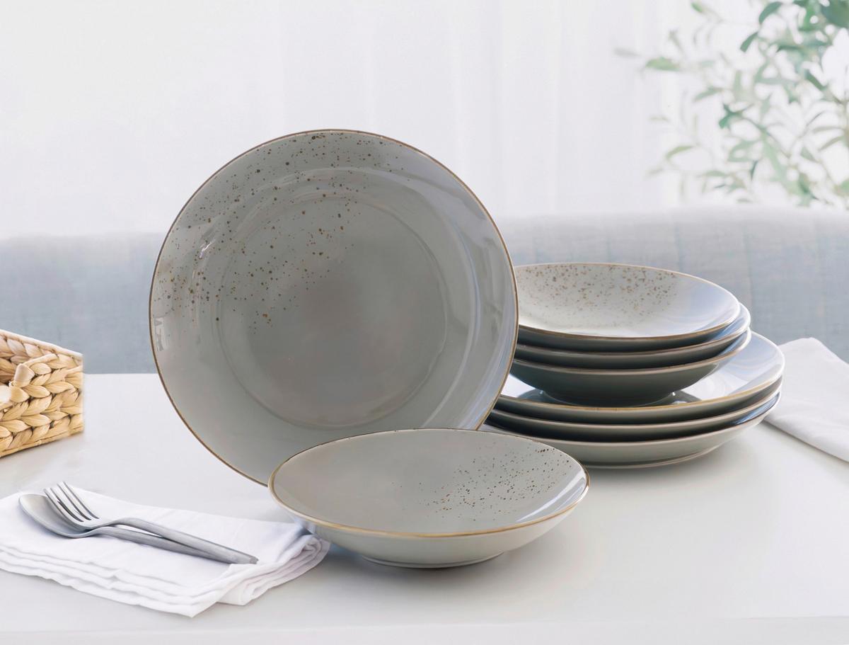 Étkészlet 24972 Nature Collection Stone - szürke, Basics, kerámia - Creatable