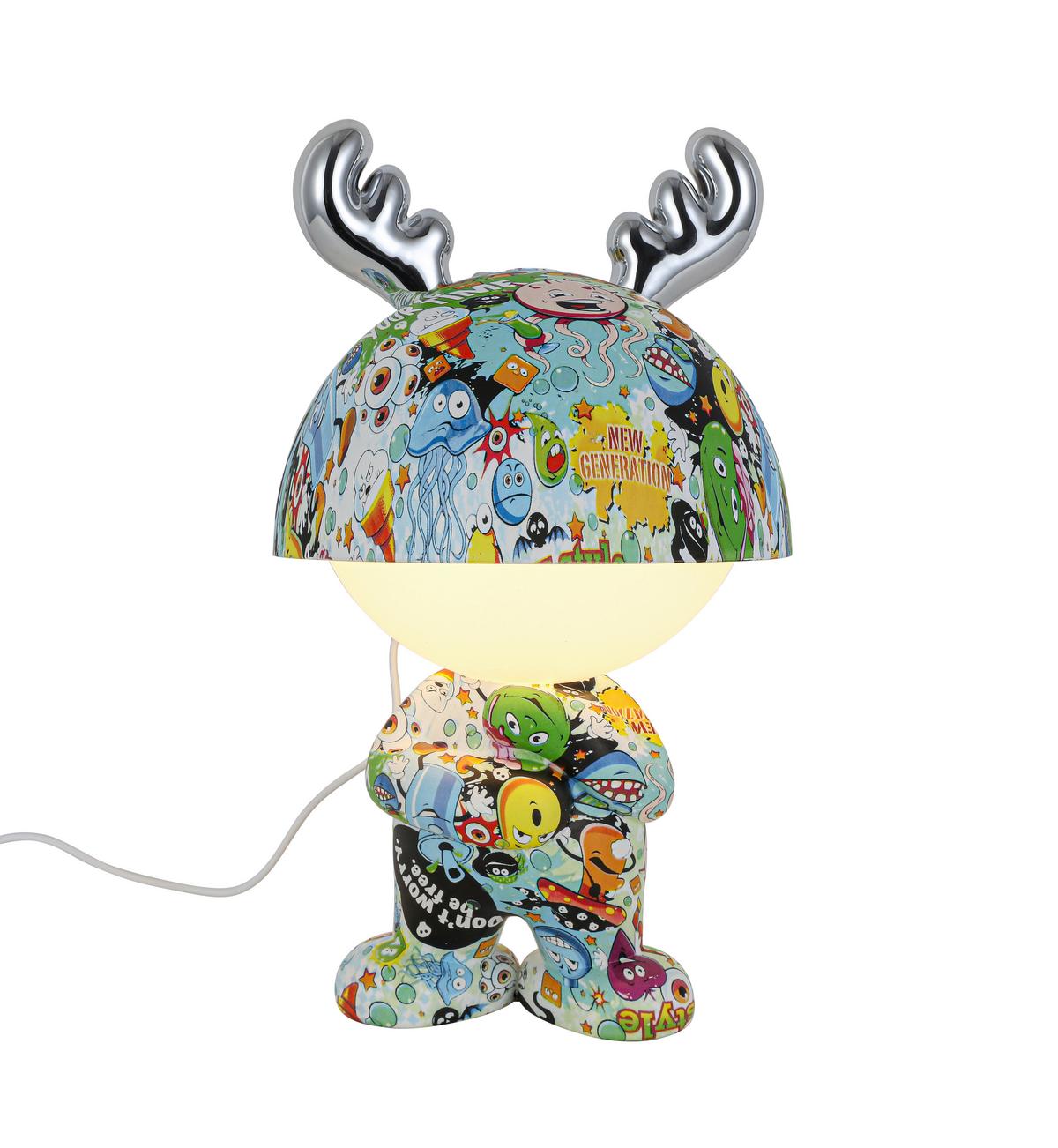 LED-Dekoleuchte Lea Multicolor max. 2,5 Watt - Chromfarben/Multicolor, MODERN, Kunststoff/Metall (17/30cm) - Mömax