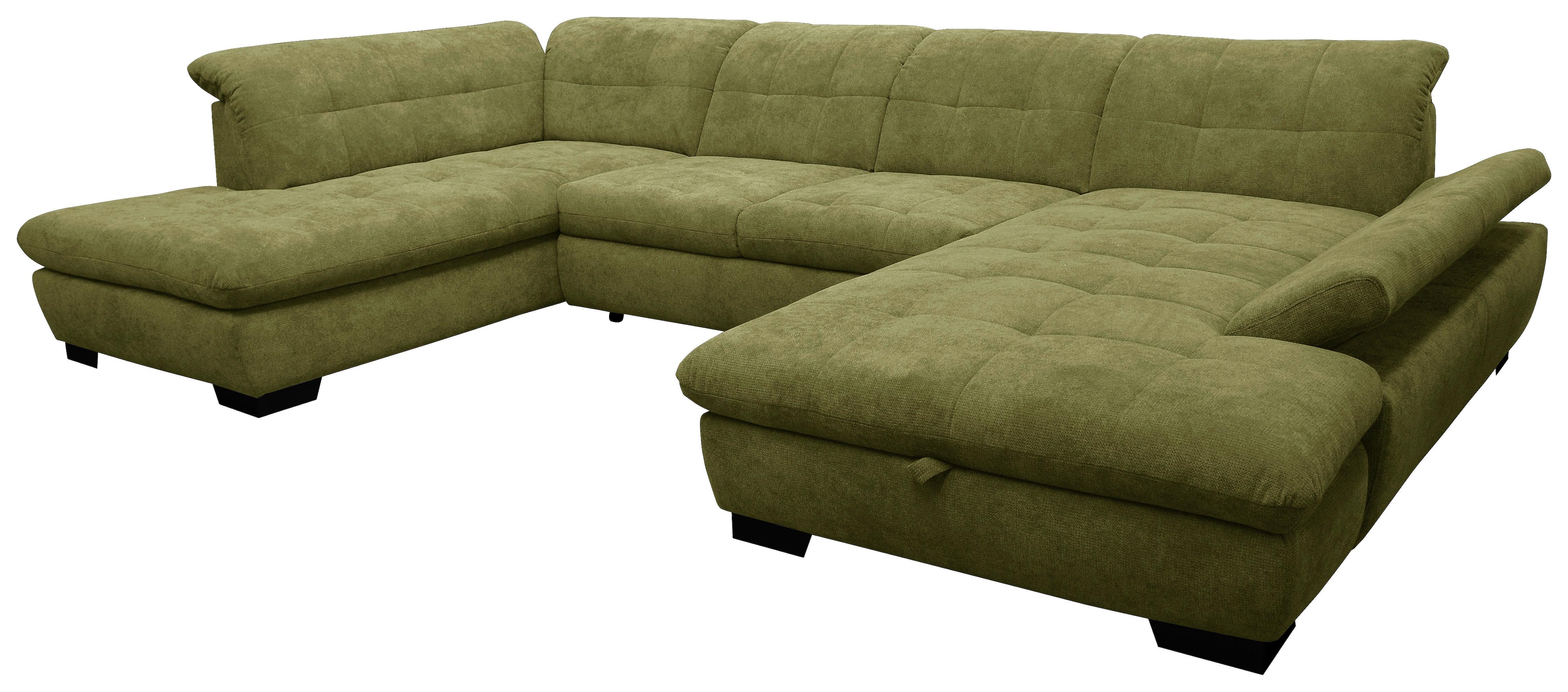 Kutna Garnitura Oxford - zelena/crna, Moderno, tekstil (211/343/204cm) - Modern Living