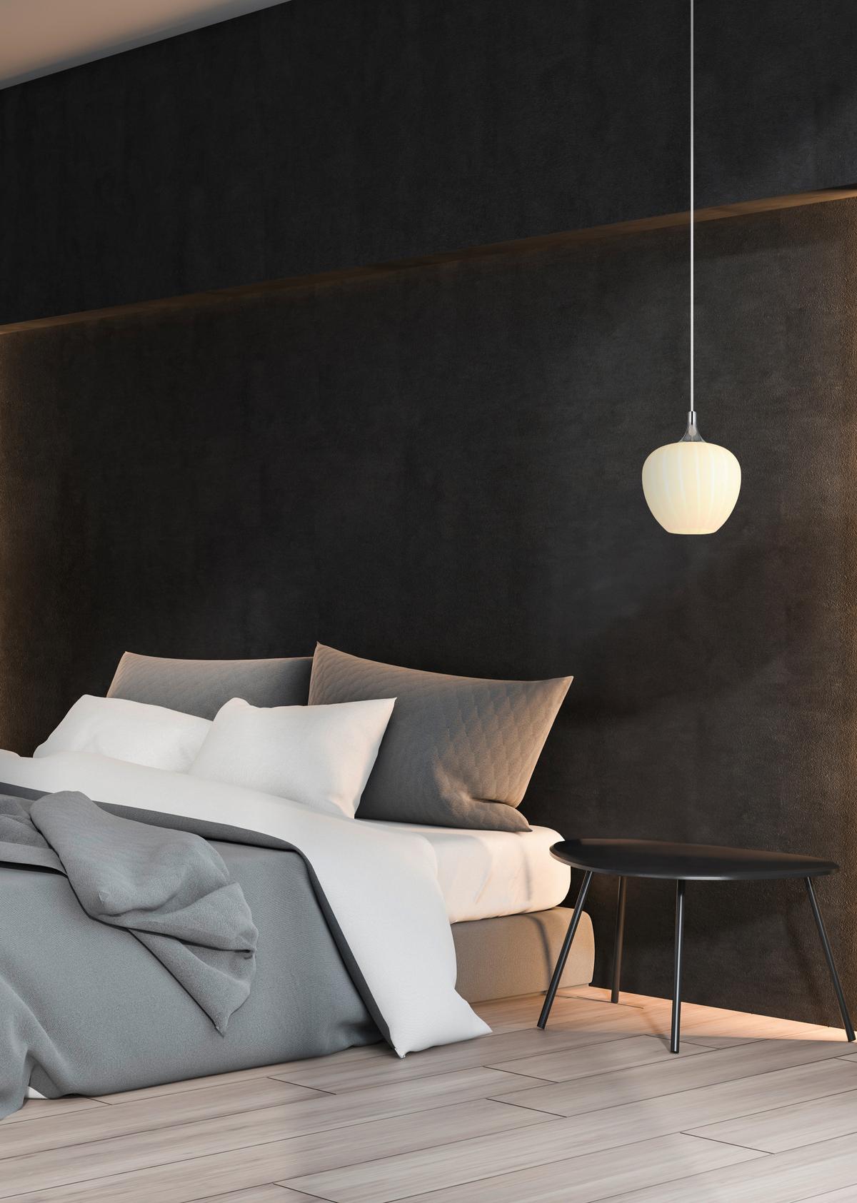 Hängeleuchte Maxy Weiß/Chrom max. 60 Watt - Chromfarben/Weiss, Konventionell, Glas/Metall (24/120cm) - Globo