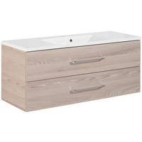 Waschtischkombi "B.Clever" , esche - Eschefarben/Alufarben, MODERN, Holzwerkstoff/Kunststoff (120cm) - MID.YOU