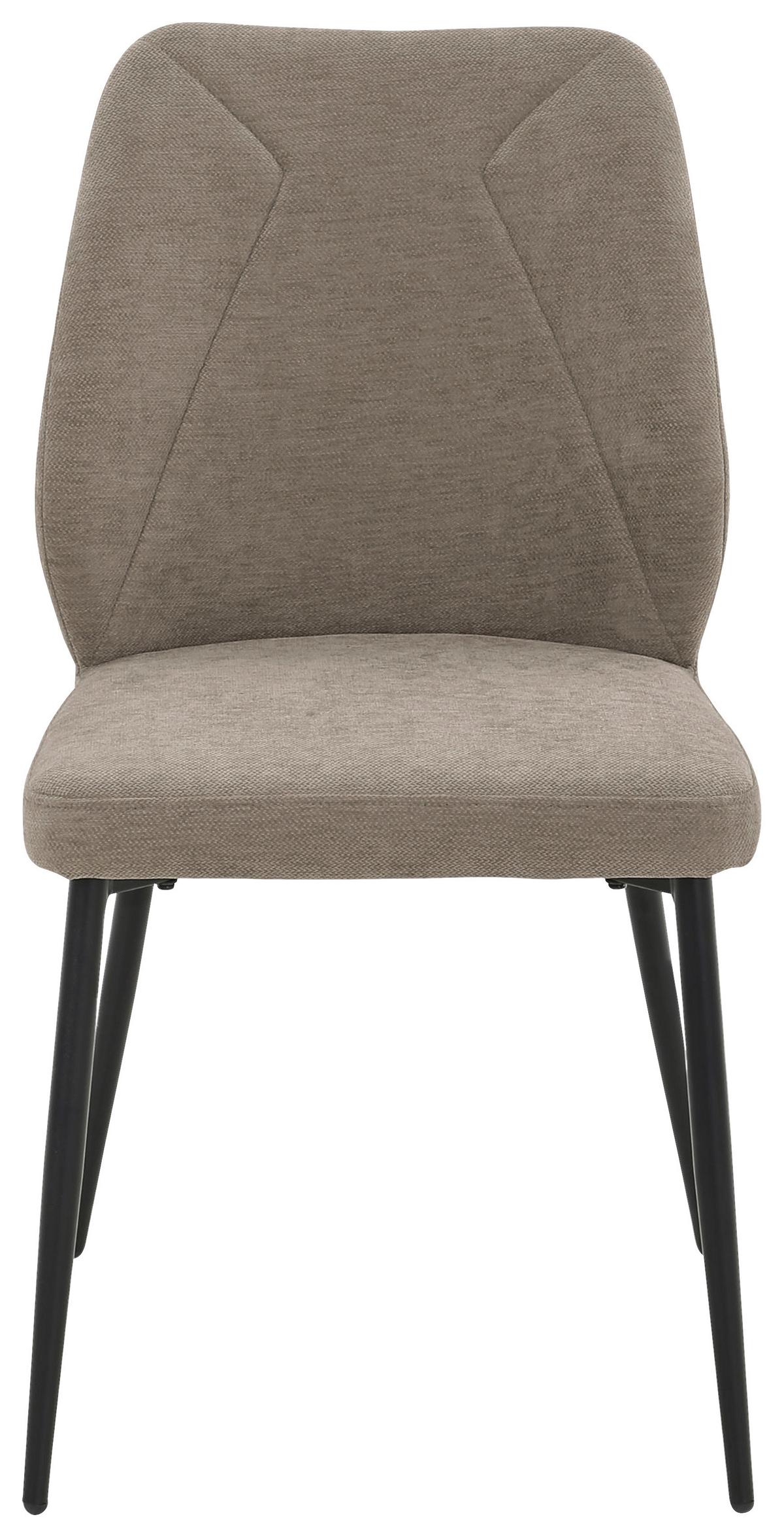 Stolica Tena - svijetlo smeđa/crna, Basics, metal/tekstil (46,5/86,5/59cm) - Based