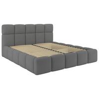 Tapecirani Krevet Cloudy - siva, Trend, drvni materijal/metal (180/200cm) - Modern Living
