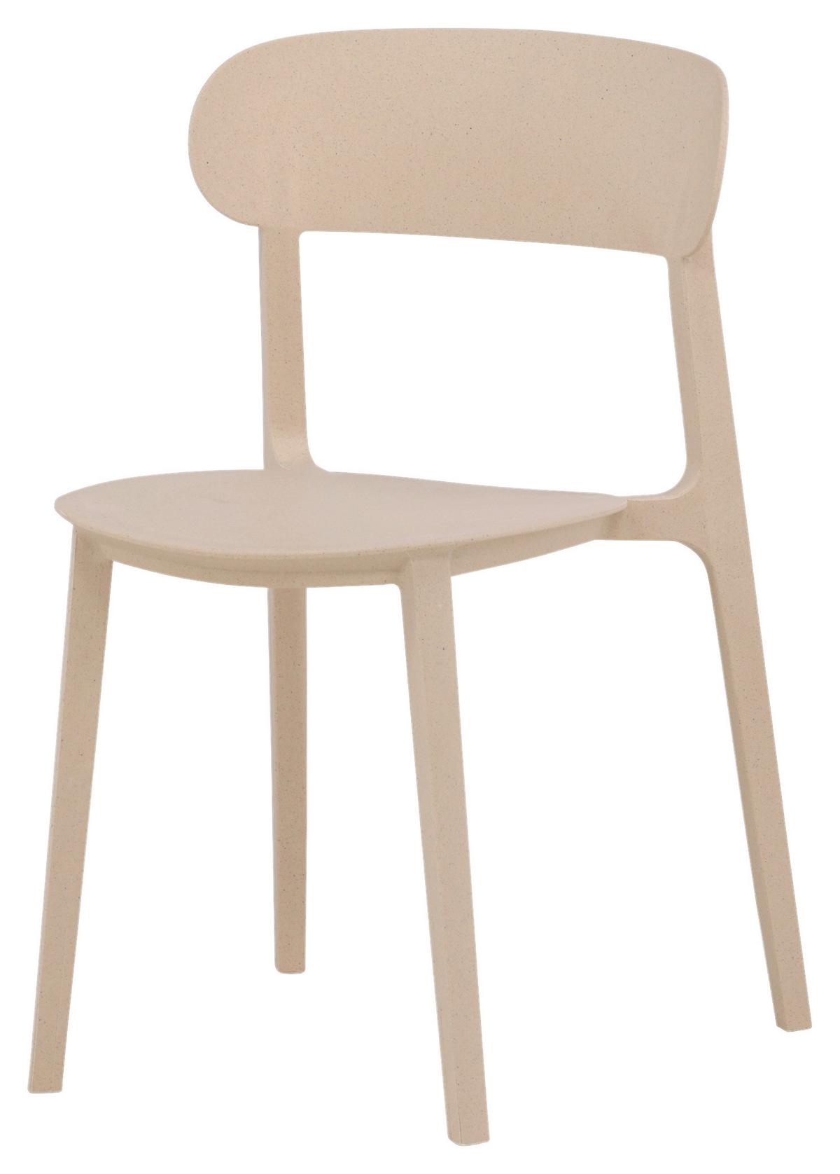 Stuhl-2er Set Åstol ca. 50x78,5x52 cm Beige - Beige, Design, Holz/Kunststoff (50/78,5/52cm) - Livetastic