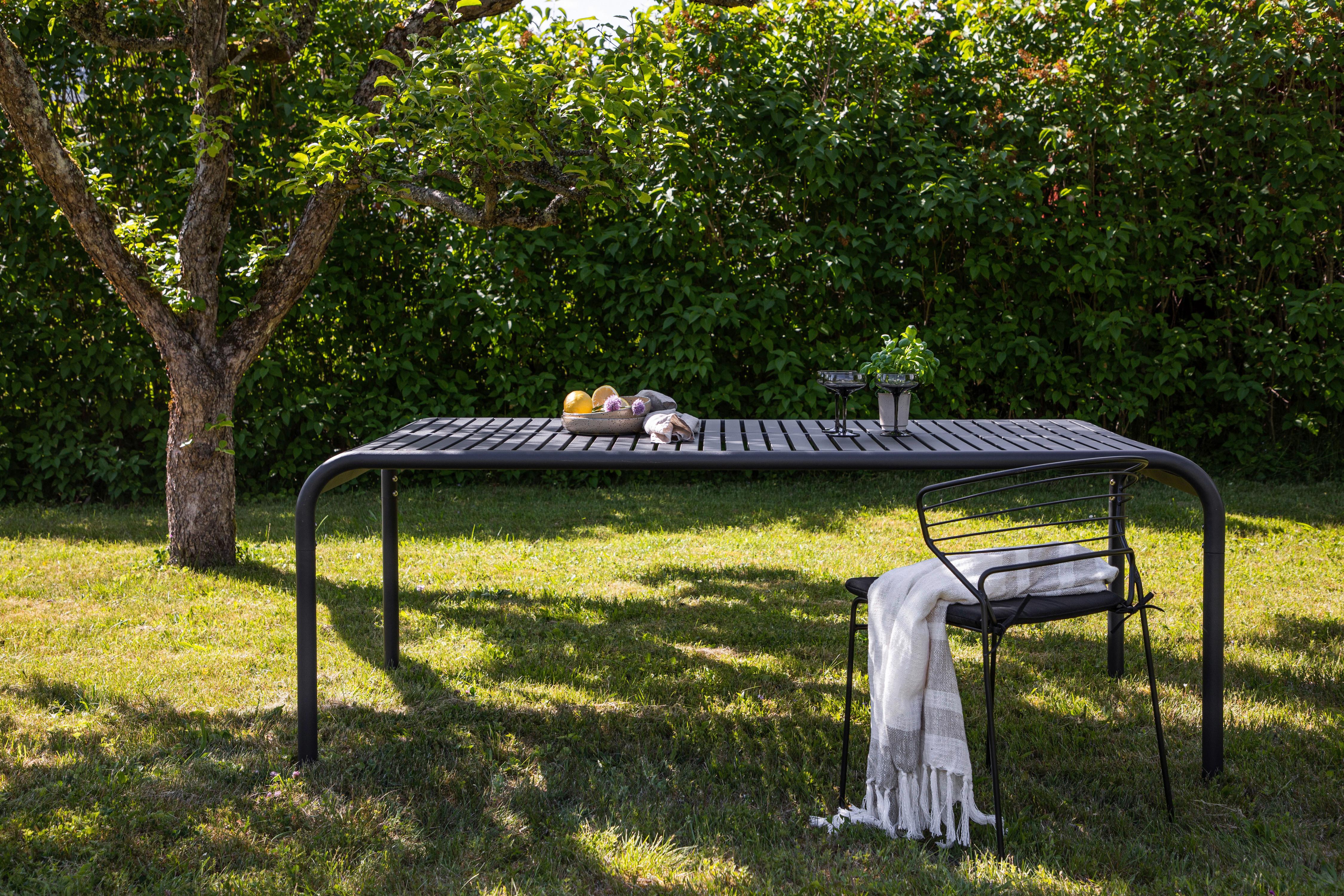 GARTENTISCH BORNEO - Anthrazit, Basics, Metall (200/100/75cm) - Gardenson