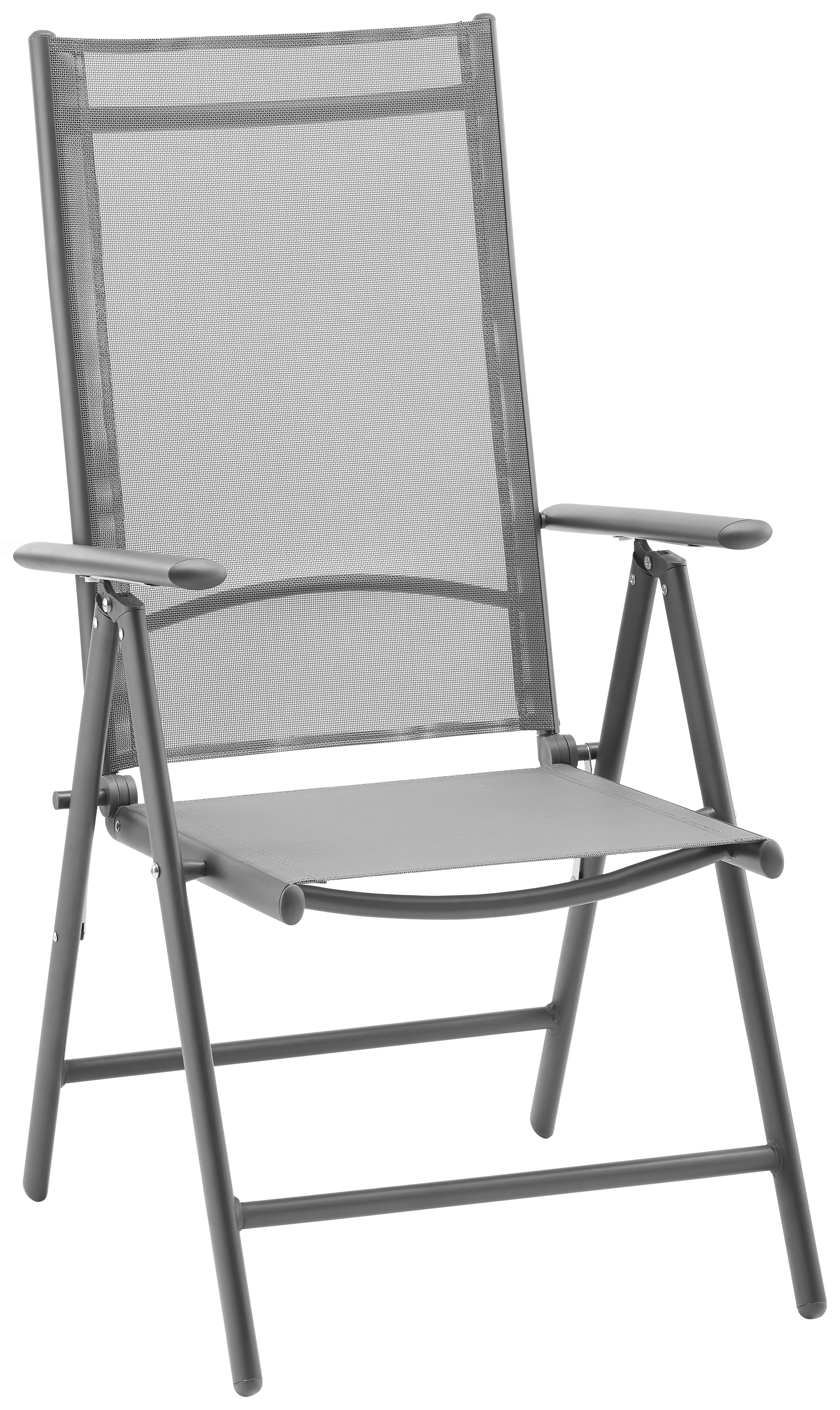 Garten-Relaxsessel Bruce Anthrazit Alu/Stahlgestell - Anthrazit, MODERN, Textil/Metall (56/106/66cm) - Mömax