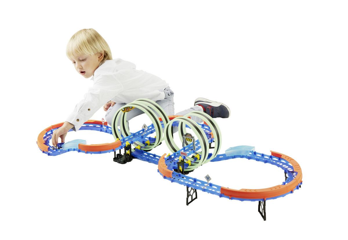 Autorennbahn Speed Track Glow, 78-teilig - Multicolor, Basics, Kunststoff/Metall (49/117/23cm)