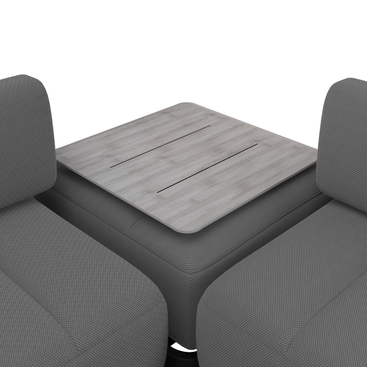 Loungegarnitur Mara Dunkelgrau Metall/Outdoorstoff +Abdeckung - Dunkelgrau/Schwarz, MODERN, Kunststoff/Textil (186/61/76,5cm) - Bessagi Garden