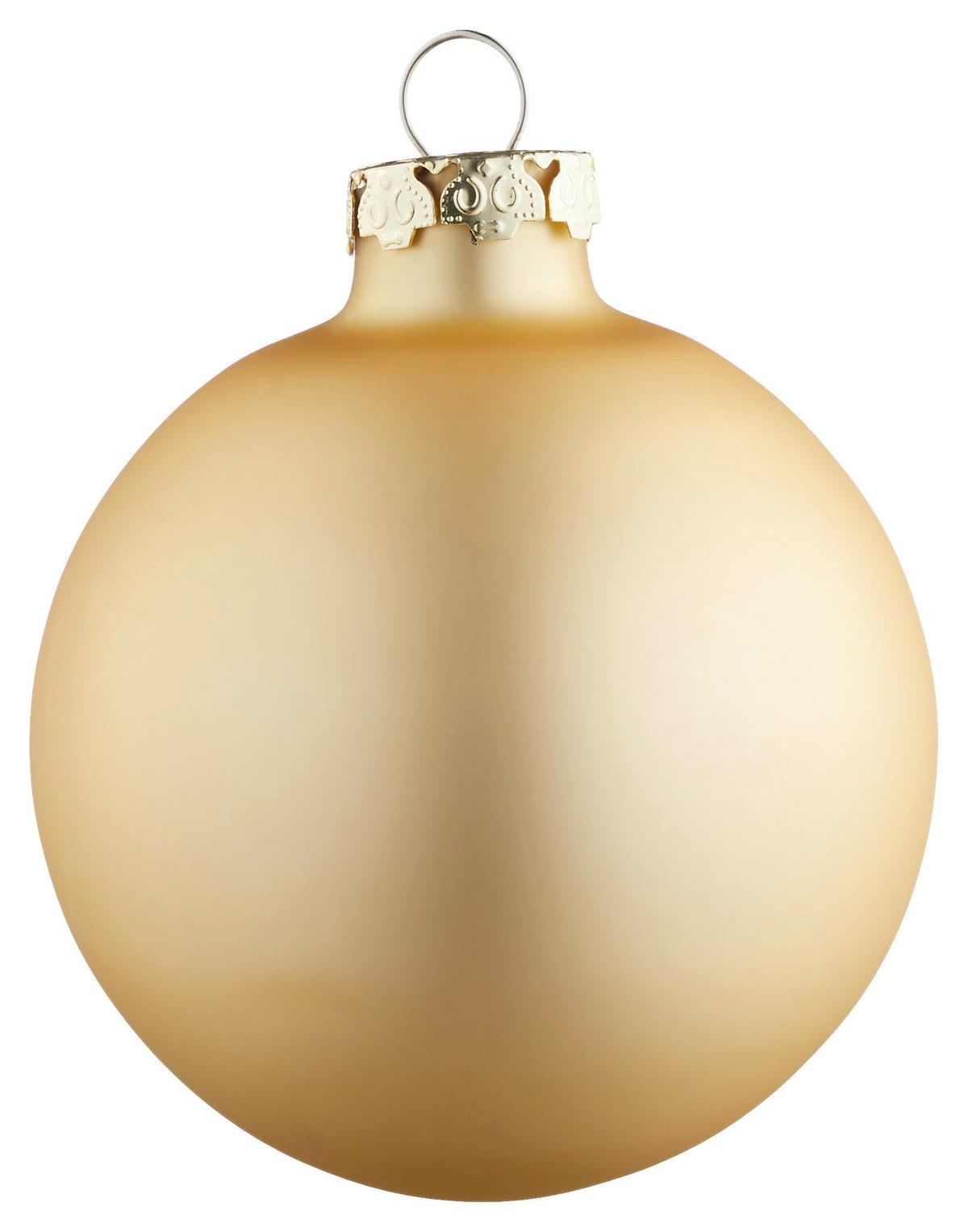 ZESTAW BOMBEK CHOINKOWYCH 812-2039-900 - kolor złoty, Basics, szkło (8cm) - X-Mas