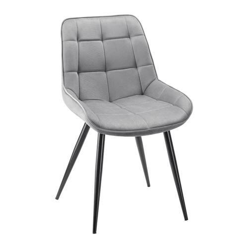 KRZESŁO ALINA - czarny/szary, Modern, metal/drewno (59/84/51cm) - Bessagi Home