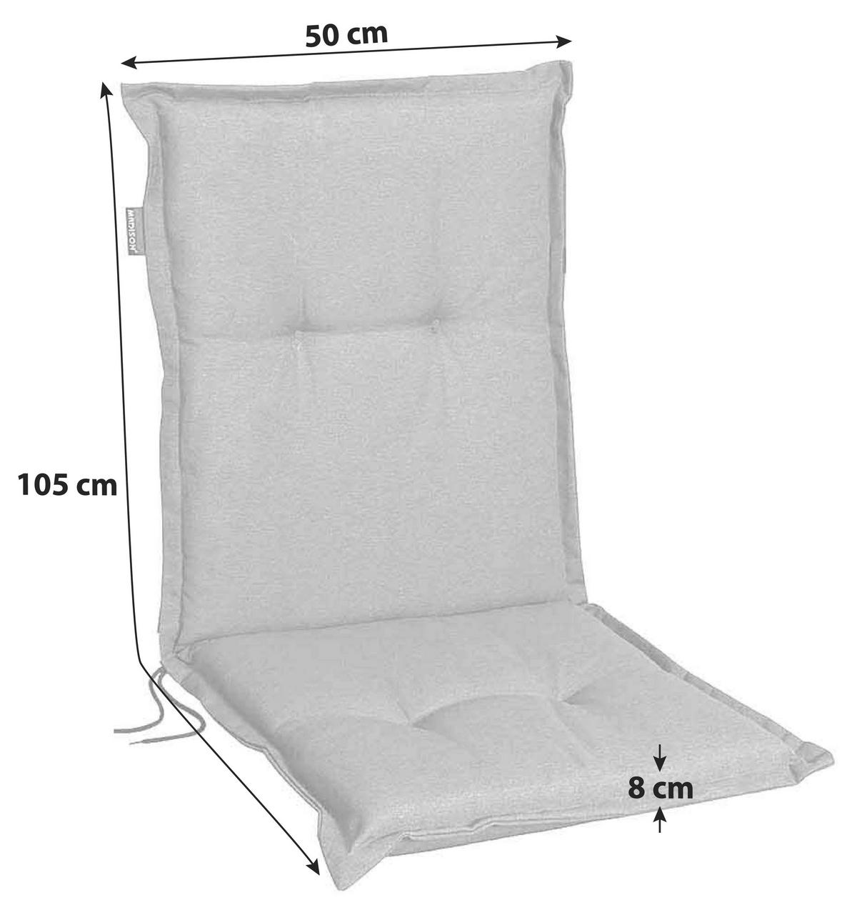 Sesselauflagen-Set Pana 4-tlg. Niedriglehner Grau - Grau, KONVENTIONELL, Textil (50/8/105cm) - Ambia Garden