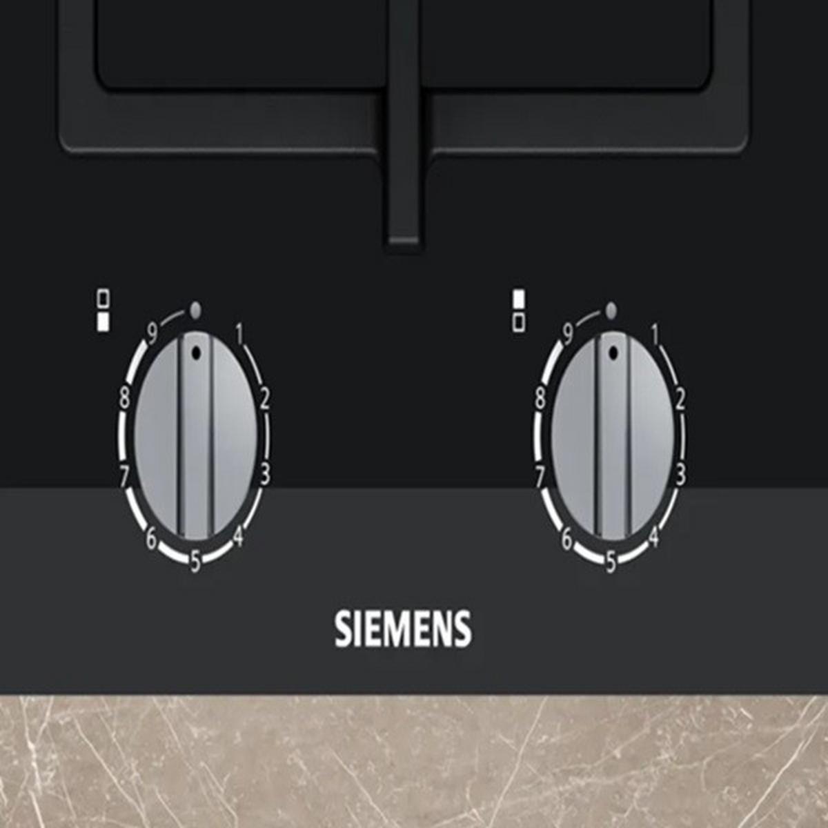 Gaskochfeld ER3A6BB70D Dominokochfeld, schwarz - Schwarz, KONVENTIONELL, Metall (30,2/4,7/52cm) - Siemens