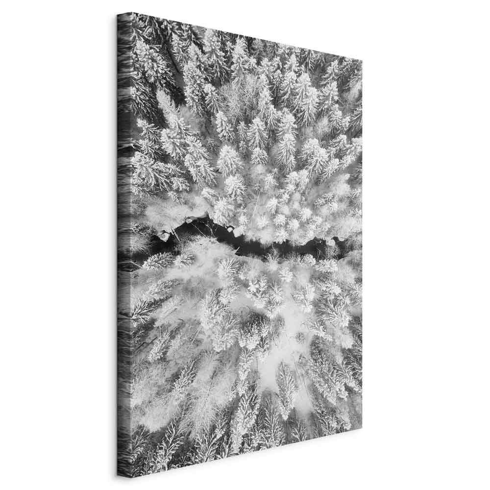 Slika Na Platnu Cold Stream - črna/bela, Basics, tekstil/leseni material (40/60/1,2cm) - artgeist