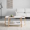 SOFFBORD STRUT - vit/naturfärgad, Modern, trämaterial/trä (100/50/45cm) - Mömax