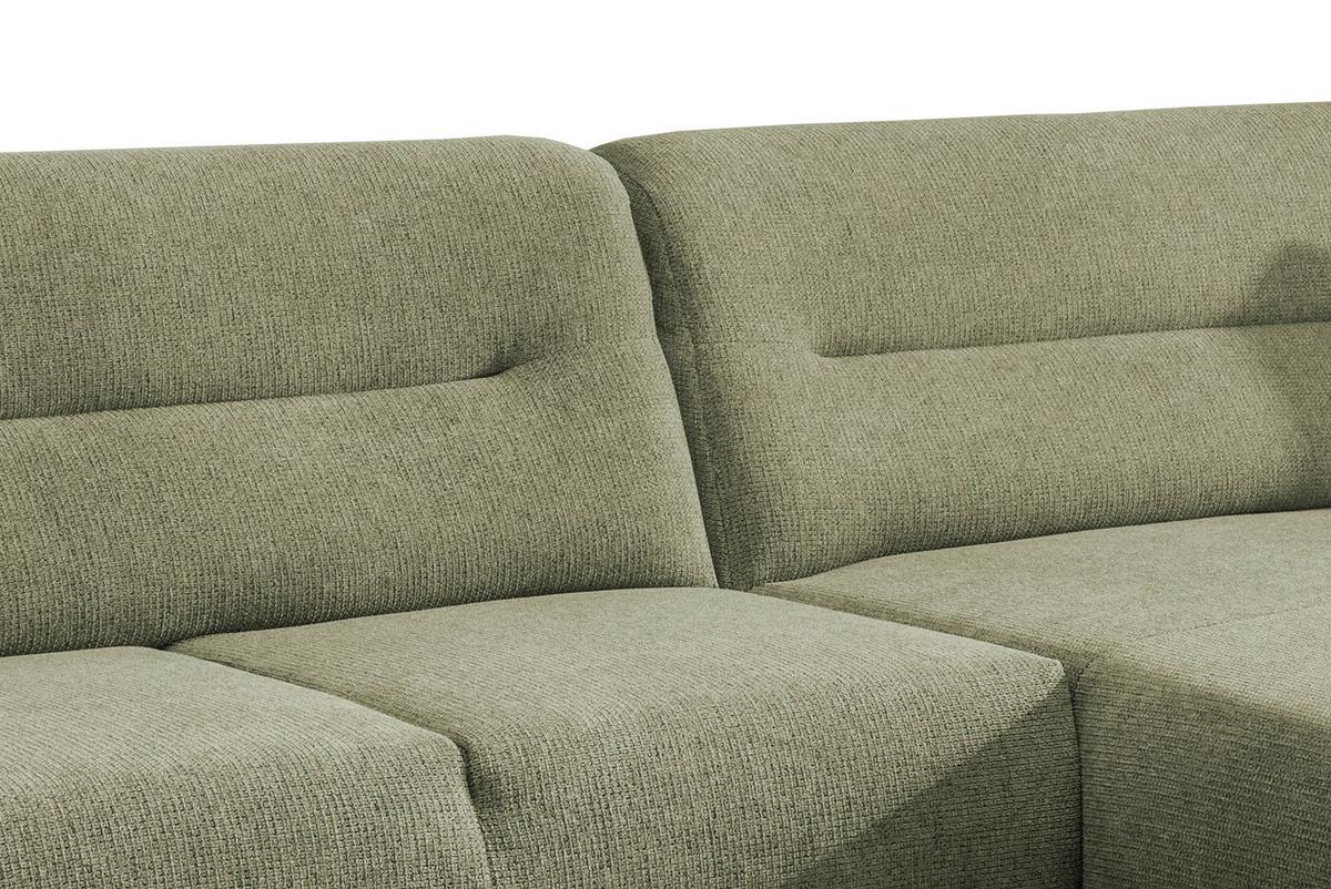 Wohnlandschaft Drago Grün Chenille - Wildeiche/Grün, MODERN, Holz/Textil (290/166cm) - MID.YOU