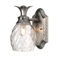 Fürdőszobai Falilámpa Hk-Plant-Bath-Pl - nikkelszínű, Lifestyle, üveg/fém (22/12,4/16.5cm) - Elstead Lighting