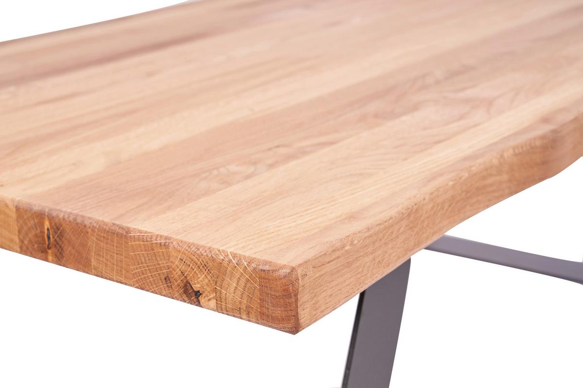 Couchtisch B152415 Jonas - Eichefarben/Schwarz, Natur, Holz/Metall (110/44/60cm) - Globo