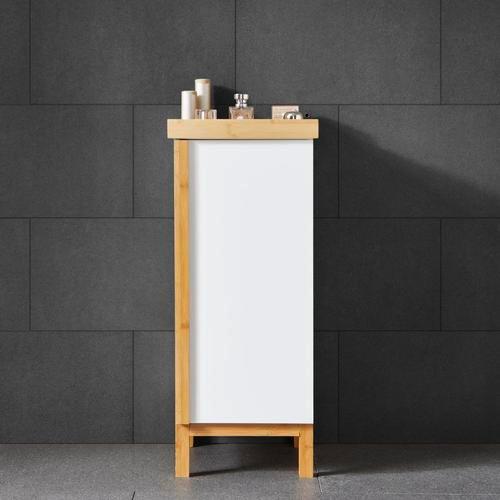 UNTERSCHRANK Weiß/Pinienfarben Rico - Naturfarben/Weiß, MODERN, Holz (32/30,5/77cm) - Bessagi Home