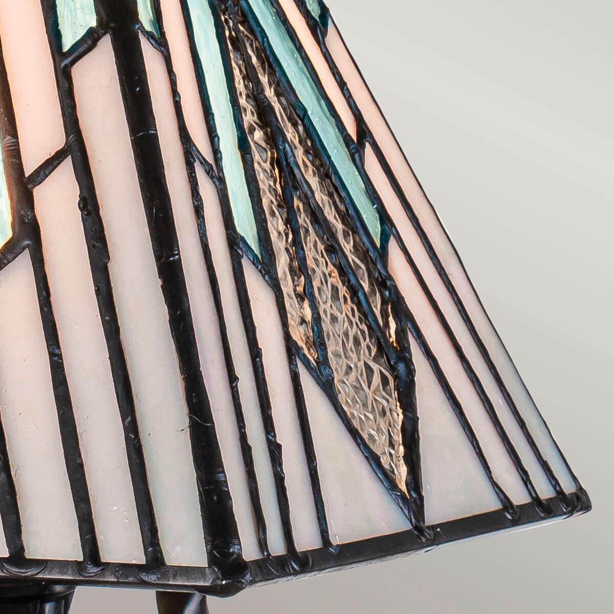 Asztali Lámpa Tf-Alderley-Tl-S - sötétbarna/többszínű, Konventionell, üveg/fém (32,3/13,8/13,8cm) - Elstead Lighting