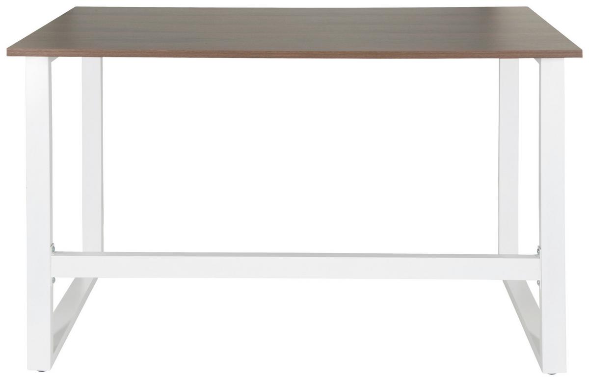 Pisalna Miza Workspace Light I, Bela, Oreh - barva oreha/bela, Basics, kovina/leseni material (120/60/76cm) - MID.YOU