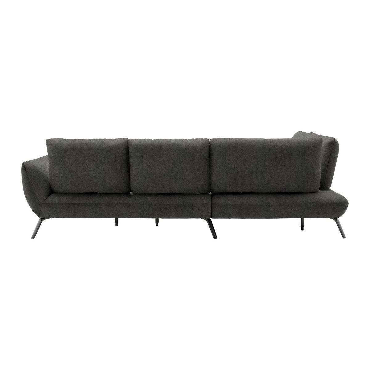 Wohnlandschaft Trendy Anthrazit - Anthrazit/Schwarz, MODERN, Holzwerkstoff/Textil (250/93/310cm) - Premium Living